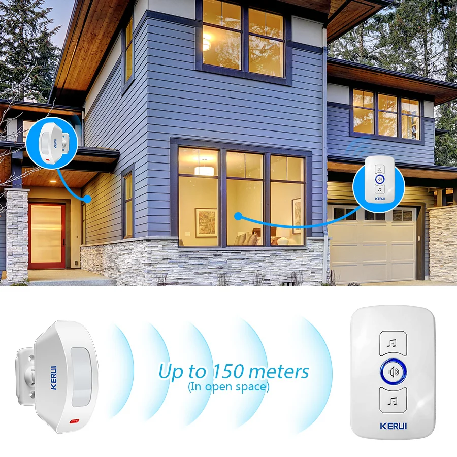 Home Security Bell - KERUI Wireless Doorbell Home Security Welcome