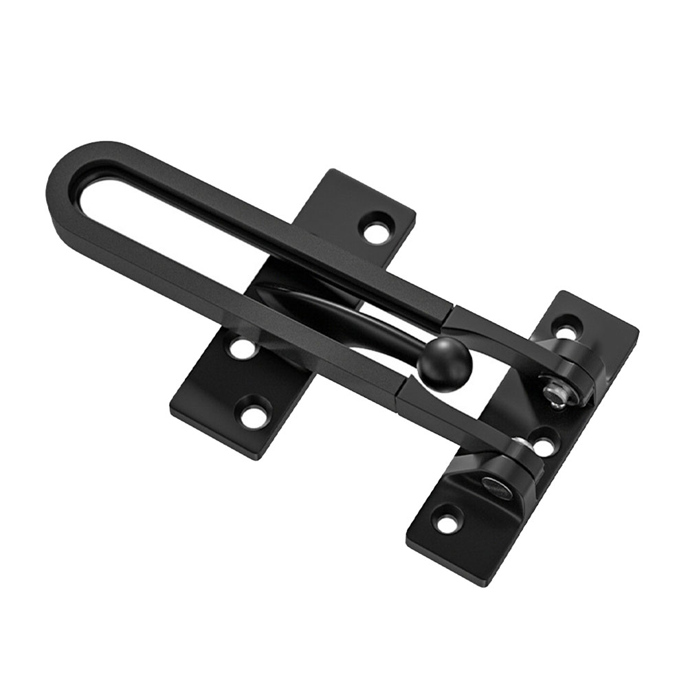Door Chain Guard - Black Zinc Alloy Door Latch Chain