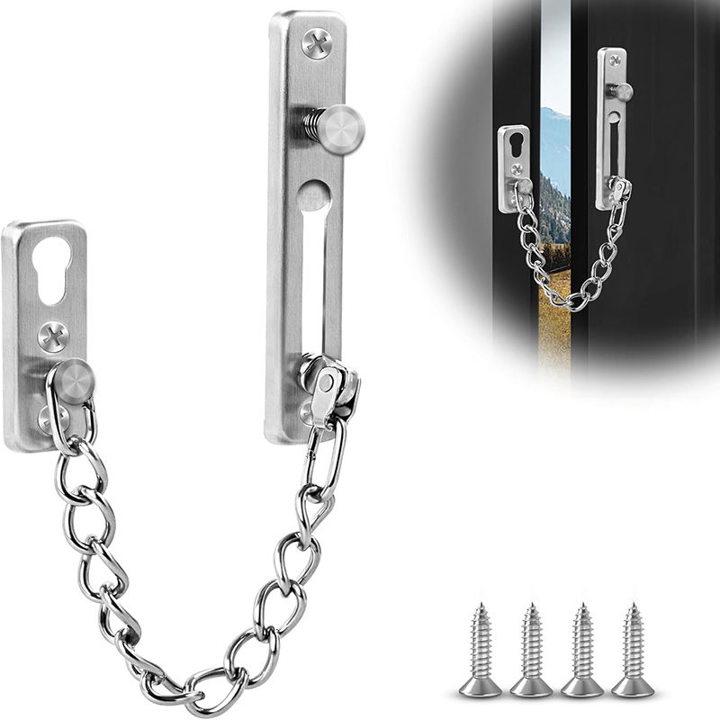 Door Chain Guard - Stainless Steel Door Chain Lock Door