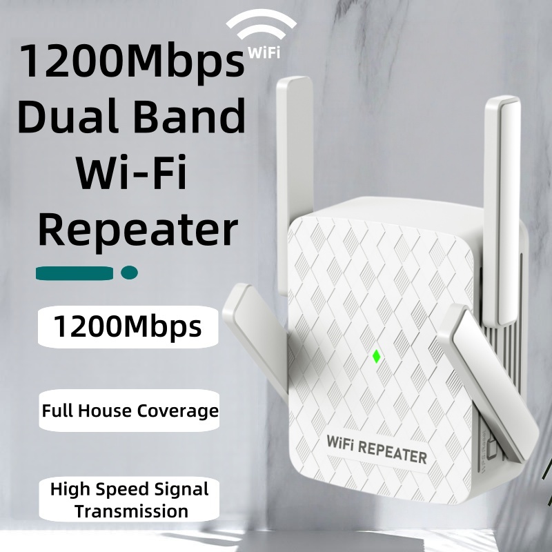 Home Security Bundle - 1200Mbps WiFi Repeater Dual Band 2.4GHz/5GHz
