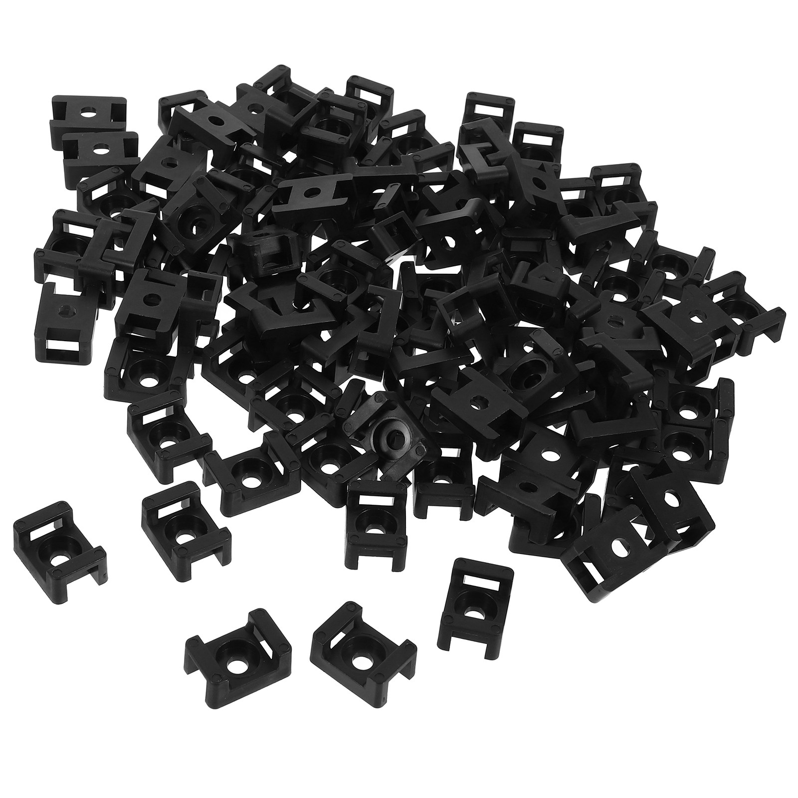 Home Security Bundle - 100Pcs Cable Tie Mount Base Saddle