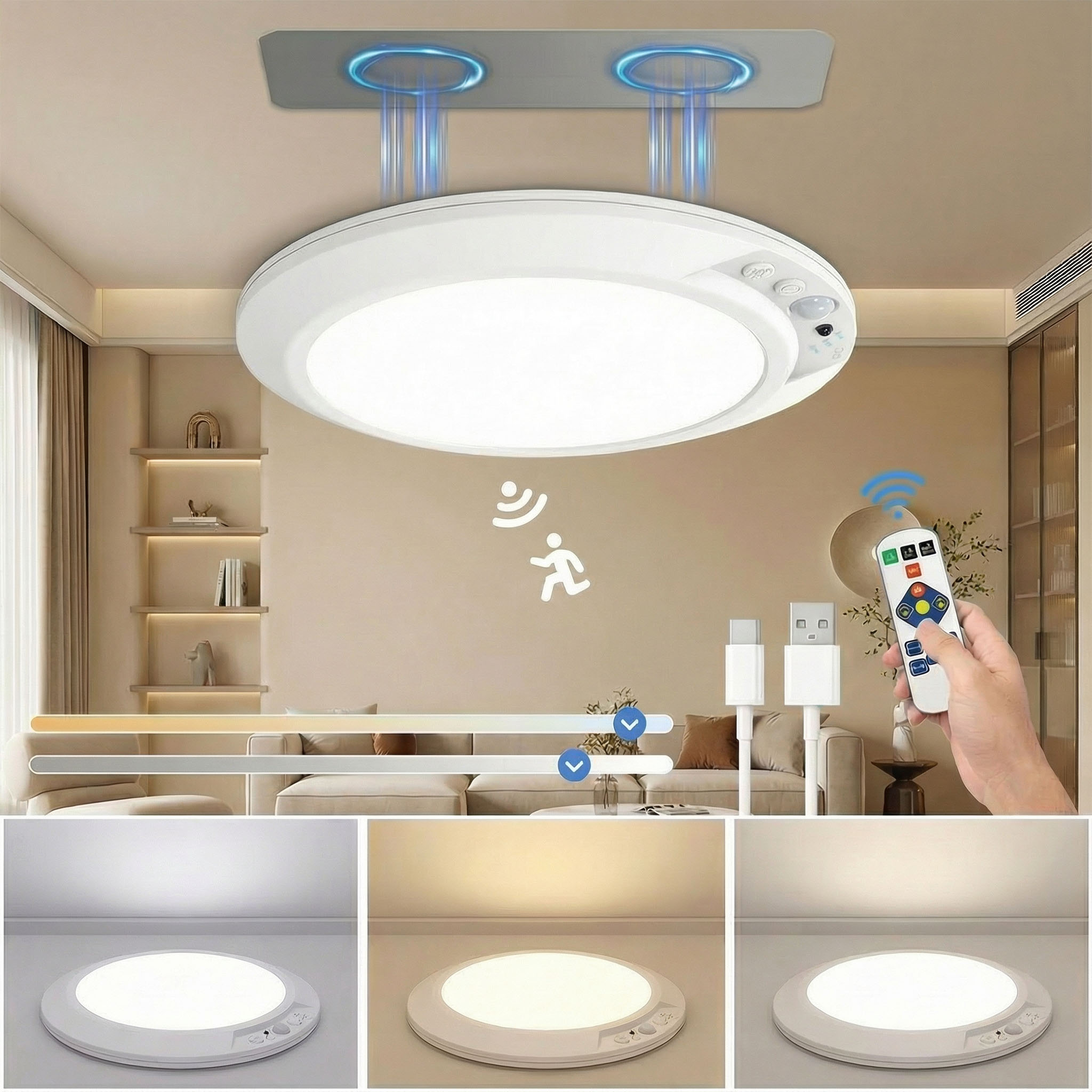Motion Sensor Rechargeable LED - Home Security Beams review and price