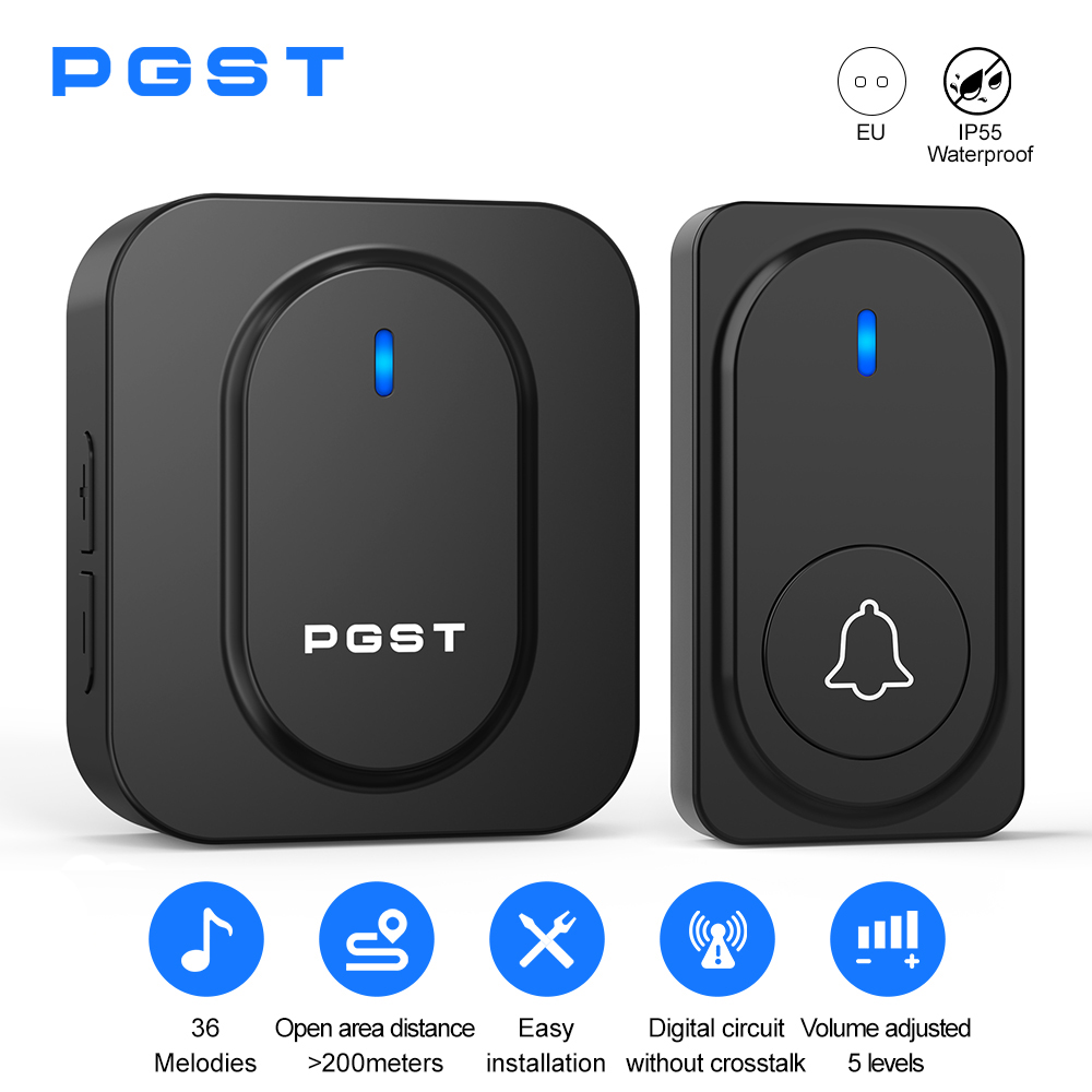 PGST Wireless Doorbell 36 Chim - Home Security Bell review and price
