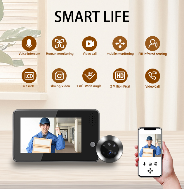 4.3inch Tuya Smartlife WiFi Do - Home Security Doorbell Camera review and price