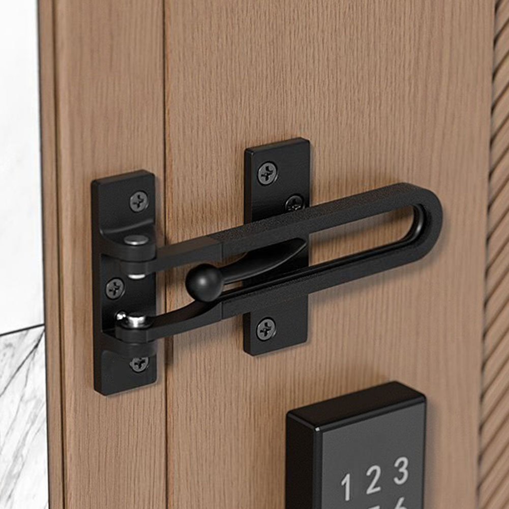Black Zinc Alloy Door Latch Ch - Door Chain Guard review and price