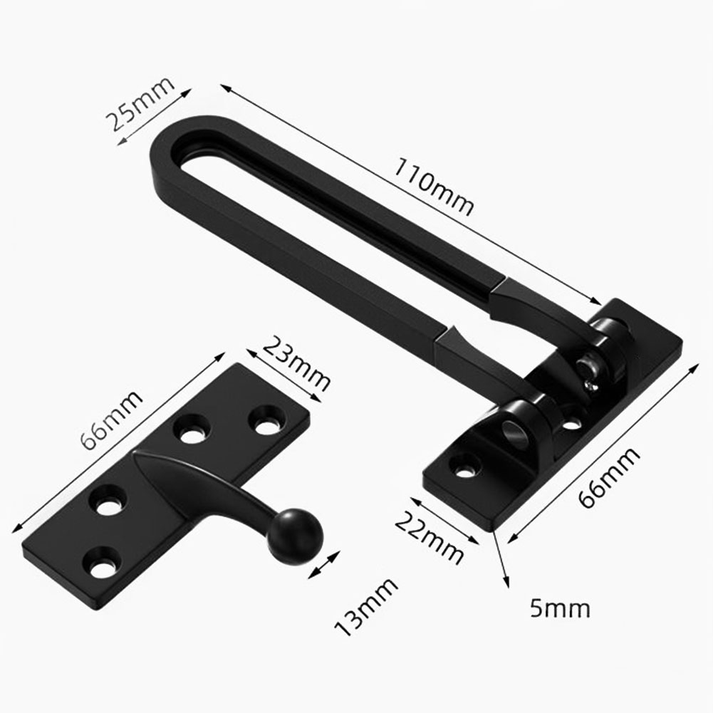 Black Zinc Alloy Door Latch Ch - Door Chain Guard review and price