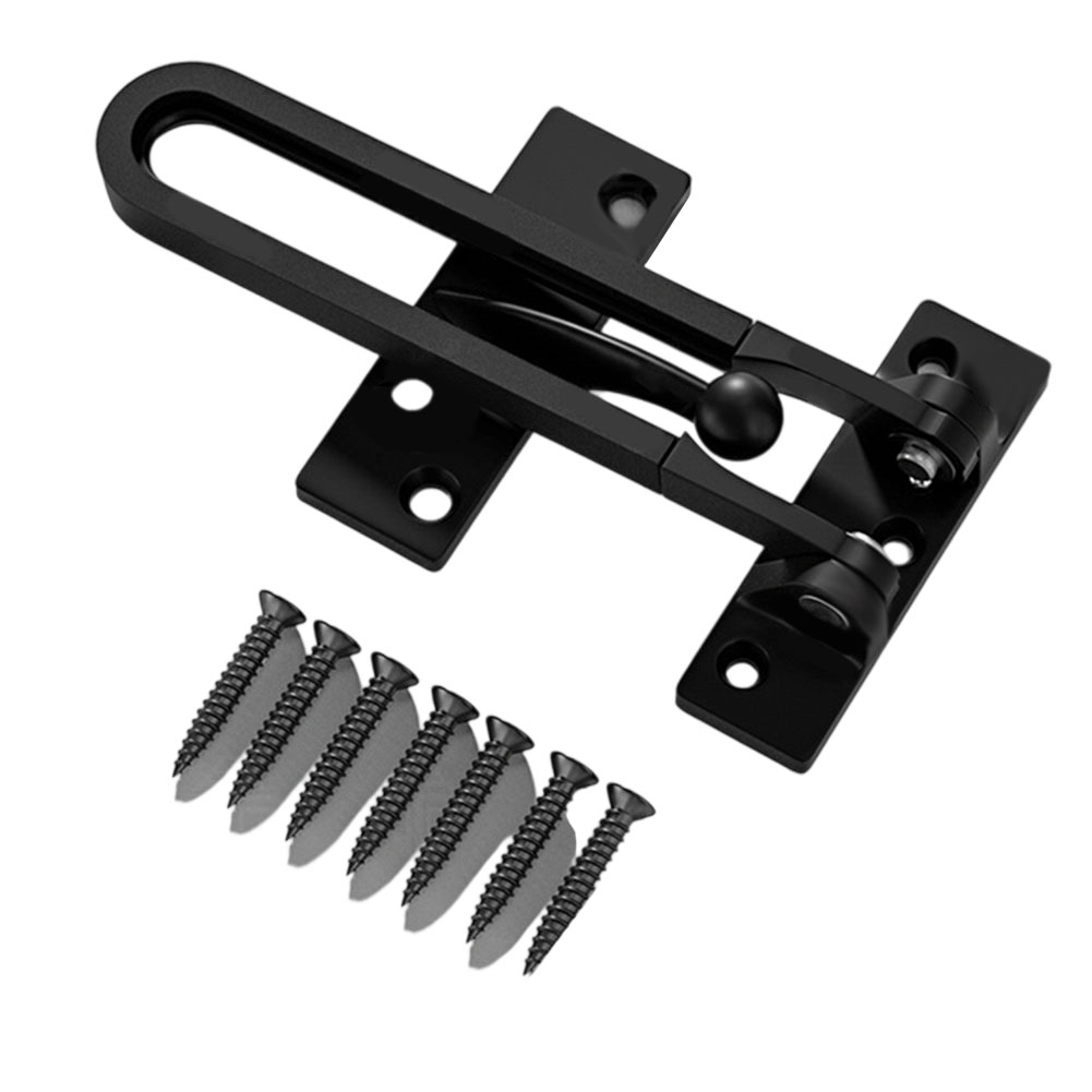 Black Zinc Alloy Door Latch Ch - Door Chain Guard review and price