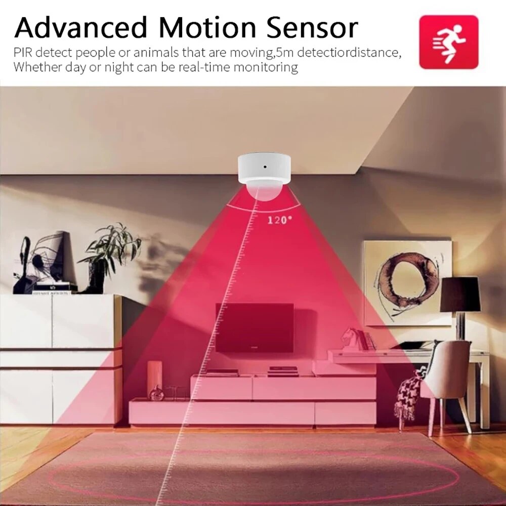 Zigbee Mini PIR Motion Sensor  - Home Security With Alarm review and price