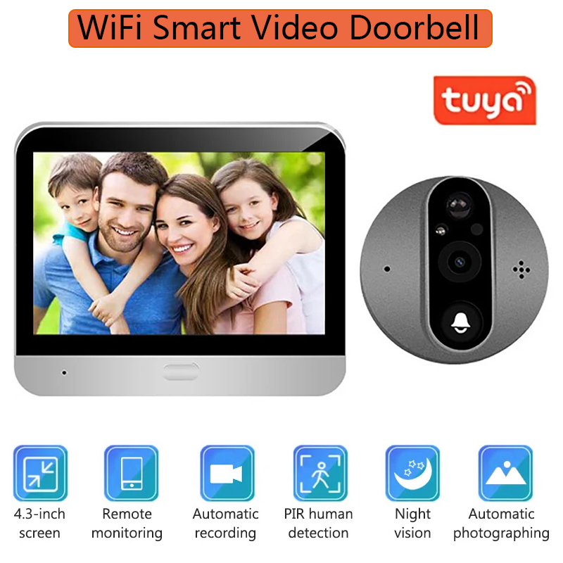 4.3 Inch WiFi Tuya Smart Video - Home Security Doorbell Camera review and price